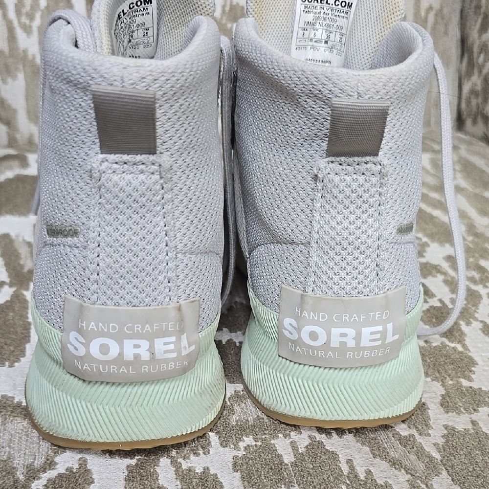 Sorel Gray Sneakers with Breathable Mesh and Cushioned Sole - Picture 4 of 16